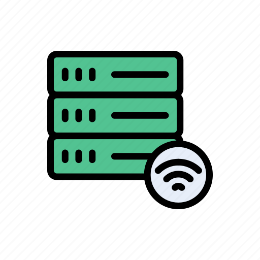 Database, hosting, server, signal, wifi icon - Download on Iconfinder