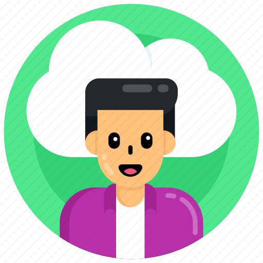 Cloud person, cloud profile, cloud account, cloud man, cloud human icon - Download on Iconfinder