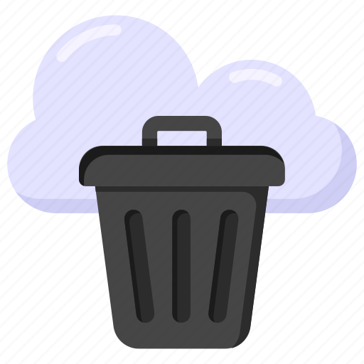 Cloud bin, cloud delete, cloud trash, cloud dustbin, recyle bin icon - Download on Iconfinder