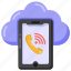 cloud device, cloud call, internet call, incoming call, phone call 