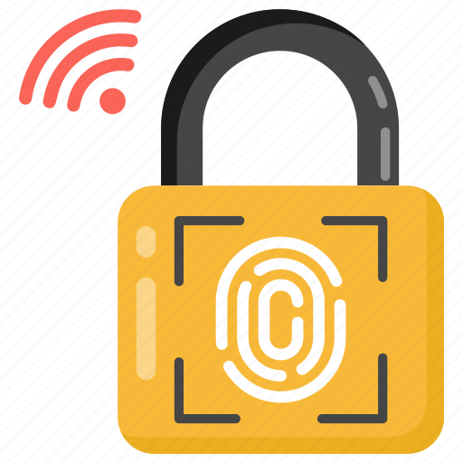 Internet protection, internet lock, wifi lock, biometric protection, network lock icon - Download on Iconfinder