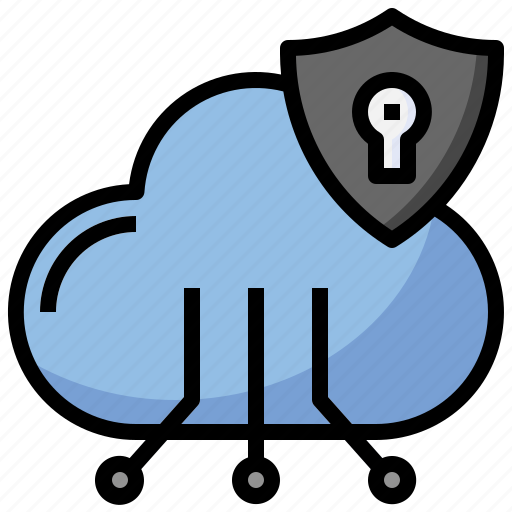 Cloud, storage, computing, defense, protection, security, shield icon - Download on Iconfinder