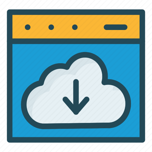 Browser, cloud, download, server icon - Download on Iconfinder