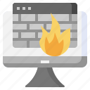firewall, security, system, brick, flame, antivirusprotection, fire