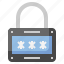 padlock, pin, code, passkey, access, password, entry, protection 