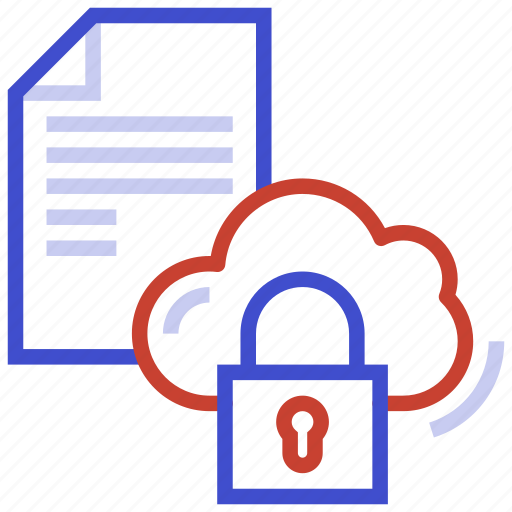 Cloud, lock, paper, protection, security icon - Download on Iconfinder
