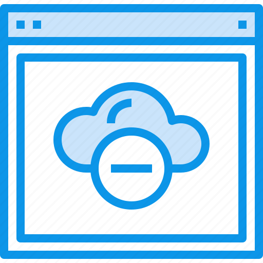 Browser, cloud, design, interface, layout, remove, web icon - Download on Iconfinder
