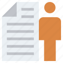 businessman, document, file, human, page, paper, user