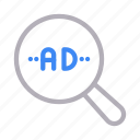 ad, magnifier, marketing, search, seo