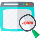 domain, loupe, magnifier, website