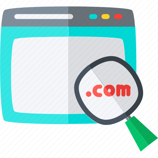 Domain, loupe, magnifier, website icon - Download on Iconfinder