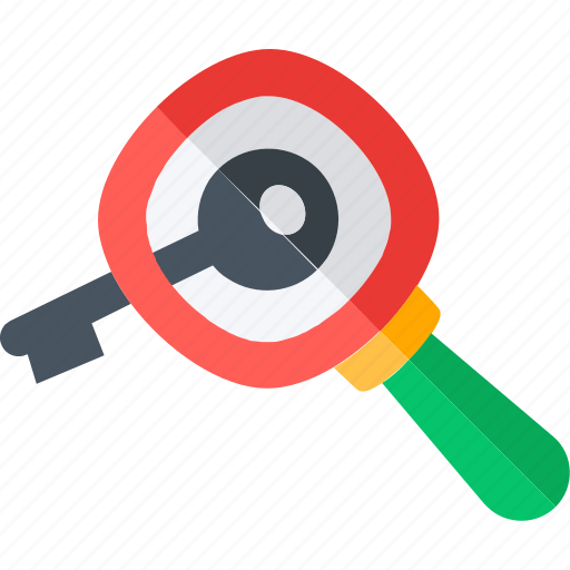 Key, keyword, magnifier, loupe icon - Download on Iconfinder