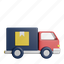 delivery, truck, front 