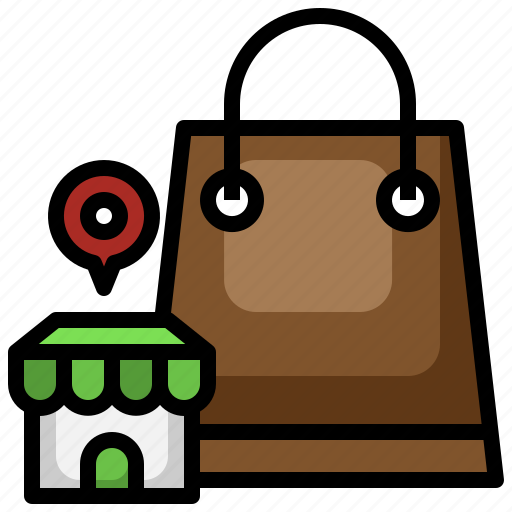 Location, maps, shopping, bag, pin, commerce icon - Download on Iconfinder
