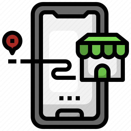 Location, smartphone, shopping, store icon - Download on Iconfinder