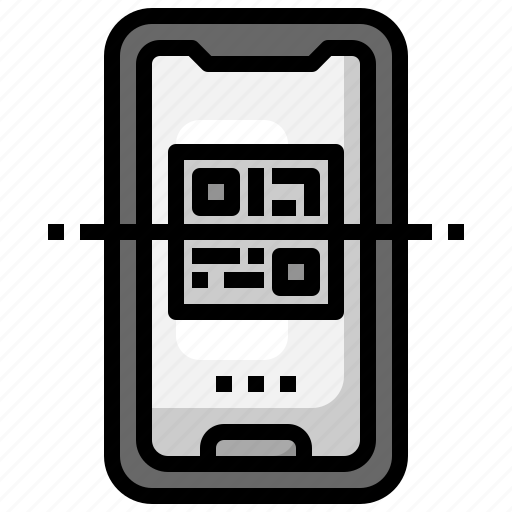 Qr, code, touch, screen, smartphone, electronics, scan icon - Download on Iconfinder