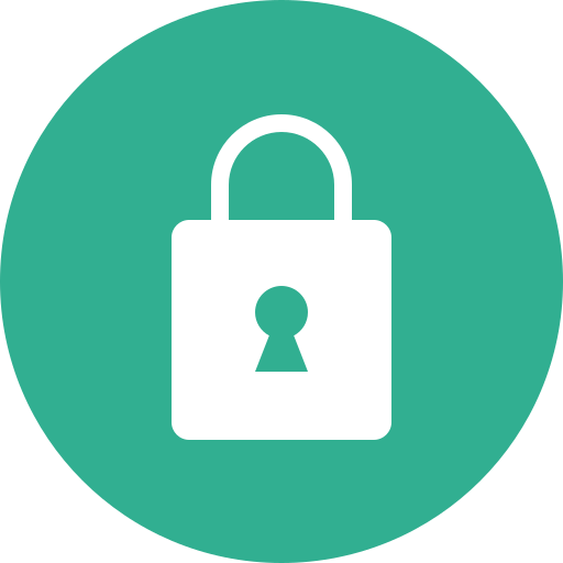 Circle, green, lock, privacy, safe, secure, security icon - Free download