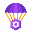 airdrop, parachute, delivery, package 