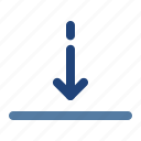arrow, down, direction, navigation, pin