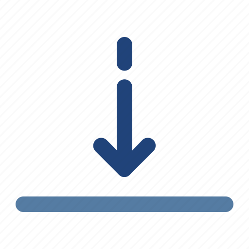 Arrow, down, direction, navigation, pin icon - Download on Iconfinder