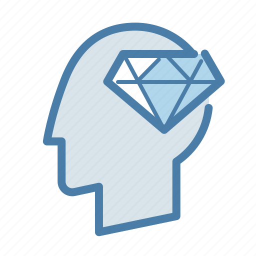 Diamond, head, smart icon - Download on Iconfinder