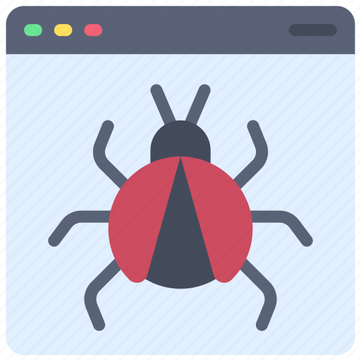 Bug, browser, webpage, website, malware, error icon - Download on Iconfinder