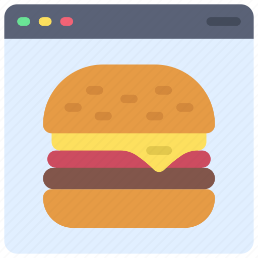 Burger, browser, webpage, website, food, fast icon - Download on Iconfinder