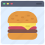 burger, browser, webpage, website, food, fast 