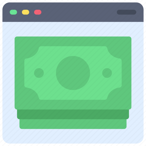 Cash, browser, webpage, website, money, finances icon - Download on Iconfinder