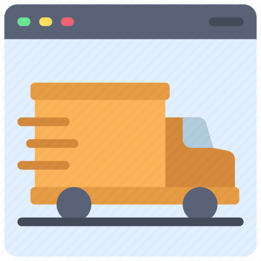 Delivery, truck, browser, webpage, website, logistics, deliver icon - Download on Iconfinder