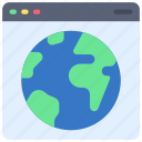 earth, browser, webpage, website, globe