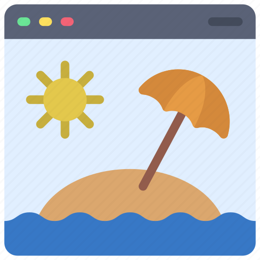 Holiday, browser, webpage, website, travel icon - Download on Iconfinder