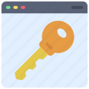 key, browser, webpage, website, unlock, lock