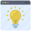 lightbulb, browser, webpage, website, light, idea 
