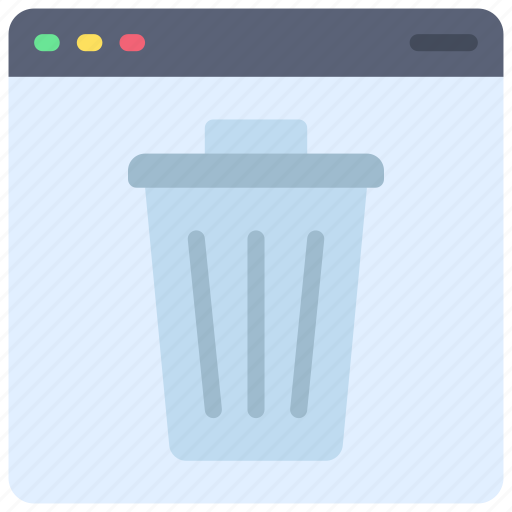 Trash, browser, webpage, website, bin, delete icon - Download on Iconfinder