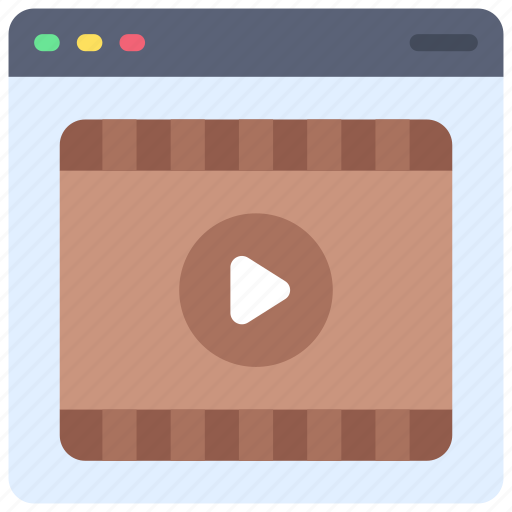 Video, browser, webpage, website, play, player icon - Download on Iconfinder