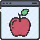 apple, browser, webpage, website, fruit, healthy 
