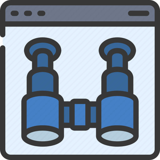 Binoculars, browser, webpage, website, scope, zoom icon - Download on Iconfinder