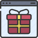 gift, browser, webpage, website, present, giftbox 
