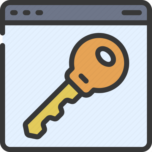 Key, browser, webpage, website, unlock, lock icon - Download on Iconfinder