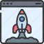 launch, browser, webpage, website, rocket, release 