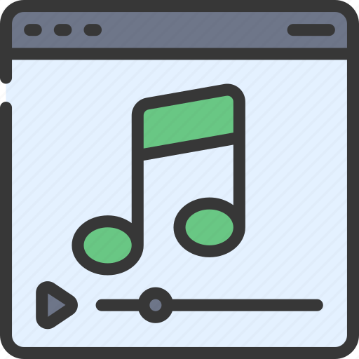 Music, player, browser, webpage, website, sound, audio icon - Download on Iconfinder