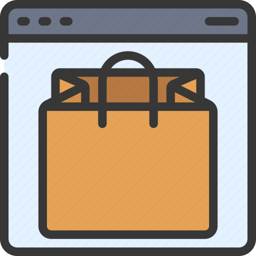 Shopping, bag, browser, webpage, website, ecommerce, store icon - Download on Iconfinder