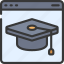 student, cap, browser, webpage, website, graduation, education 