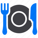 restaurant, café, cutlery, eat, fork, plate, spoon