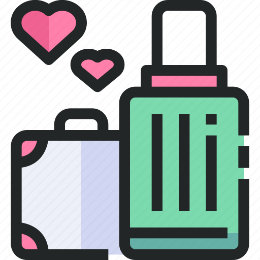 Couple, love, pre wedding, pre weddingwedding, suitcase, wedding icon - Download on Iconfinder
