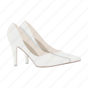 shoes, wedding, white, women