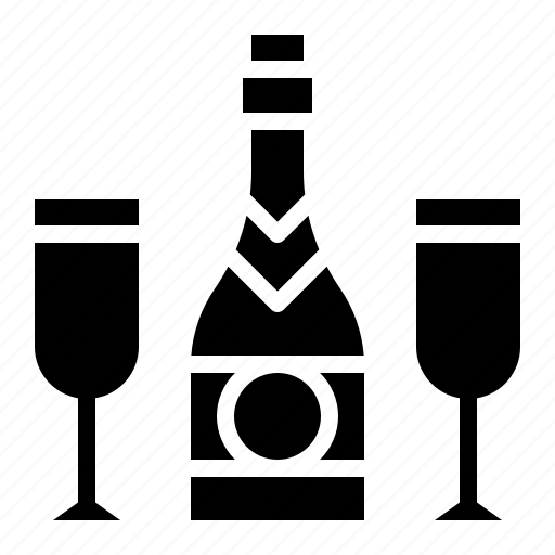 Alcohol, bottle, celebration, champagne, glass icon - Download on Iconfinder
