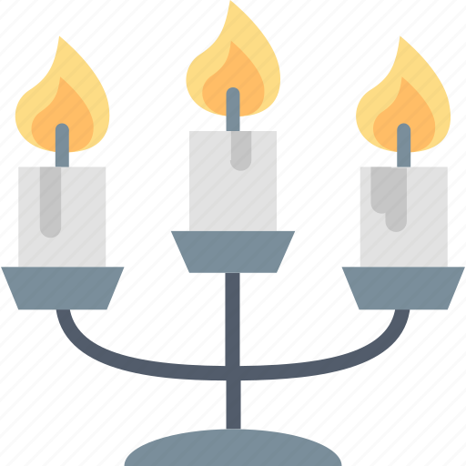 Candelabrum, candles, candlestick, celebration, decoration, festivity, white icon - Download on Iconfinder