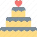 cake, wedding, dessert, heart, love, pastry, sweet